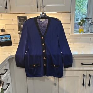 St. John Collection Blue and Black Blazer